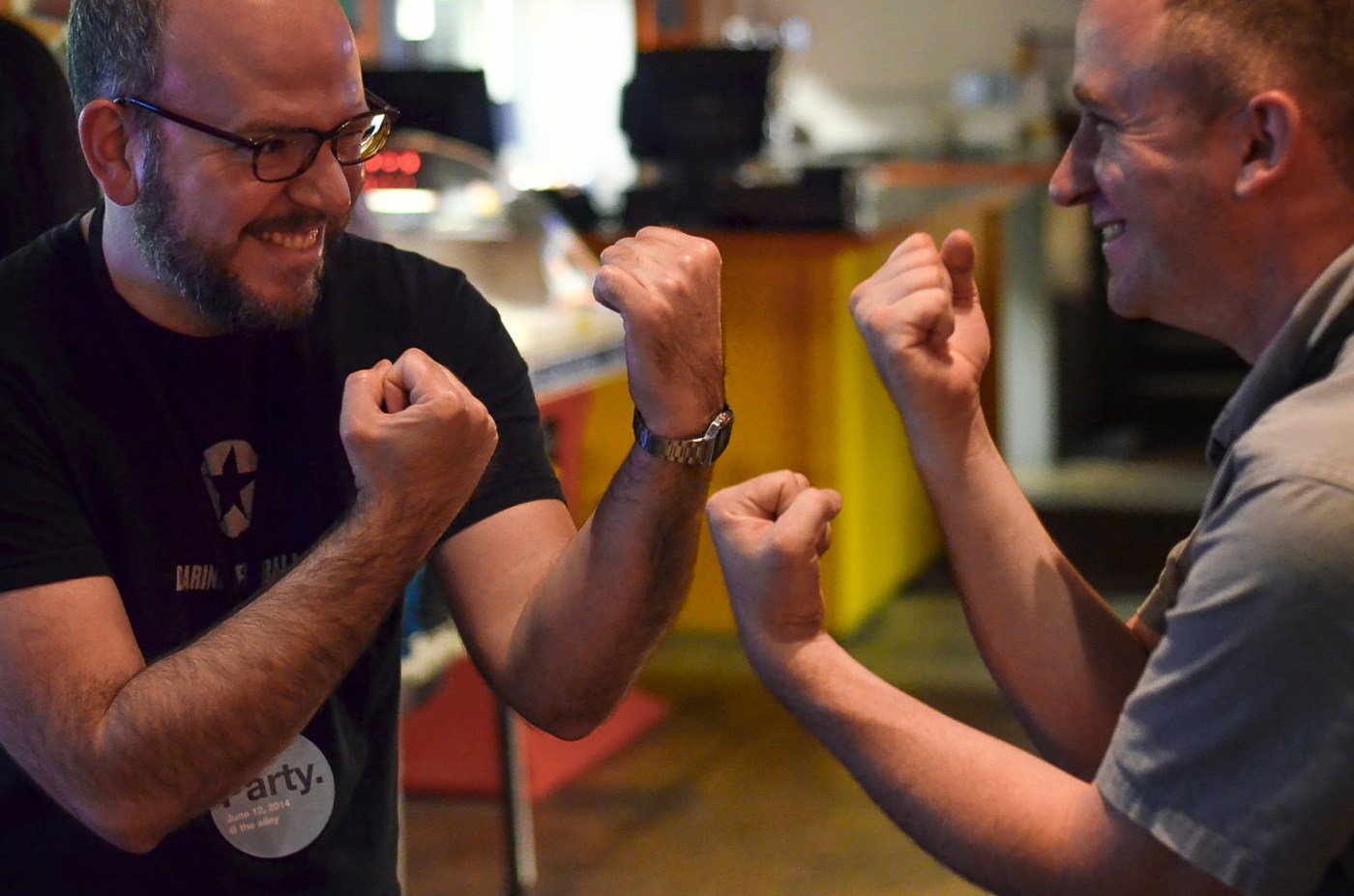 Piepmeier and Beaird about to duke it out.